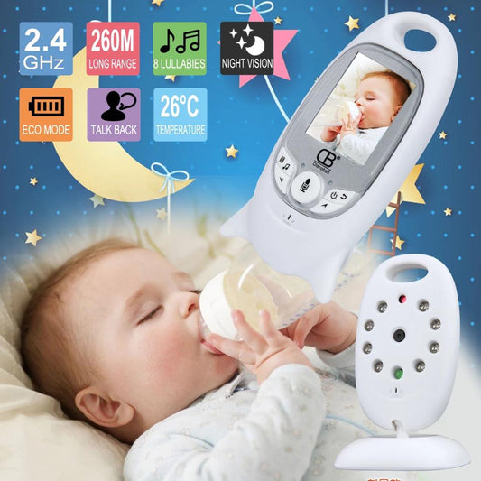 OBERLO | Baby Sleeping Monitor Color Video Wireless Baby Monitor Home Security Camera 2 Talk Night Vision LED Temperature Monitoring